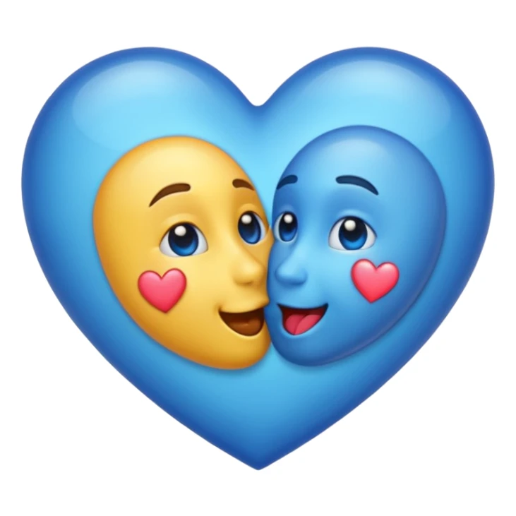 Generadme q el emoji esté 😘 en vez del corazón rojo sea este corazón 🩵 sticker