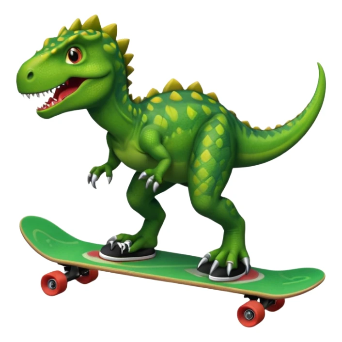 Dinosaur on a skateboard sticker