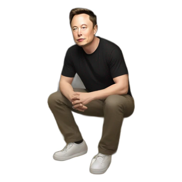 Elon musk sitting on gold bricks sticker