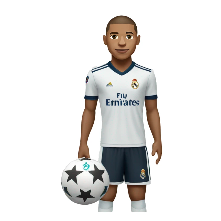 kylian mbappe in the real madrid jersey sticker