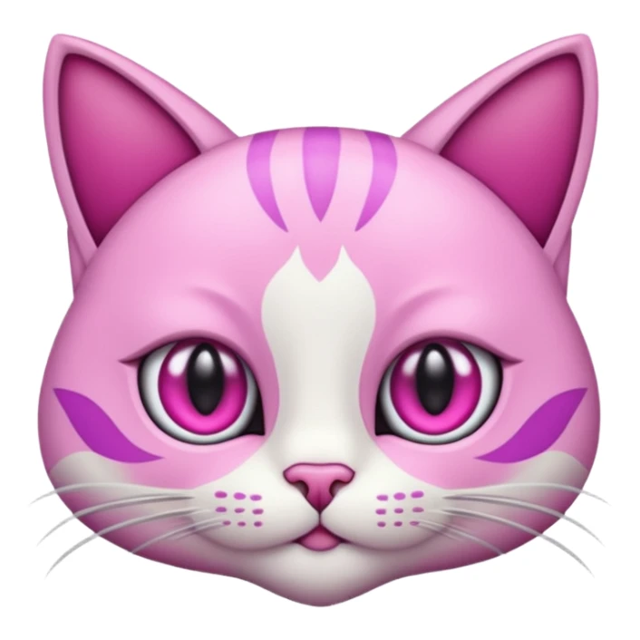 een kat met een paarse staart sticker