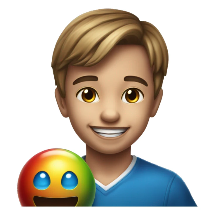 7 year old boy missing two front teeth playing skeetball at dave and busters  sticker