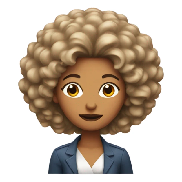 Woman with big hair sticker