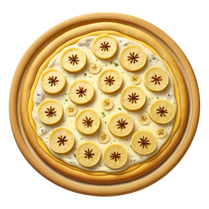 very yellow banana pizza top down sticker