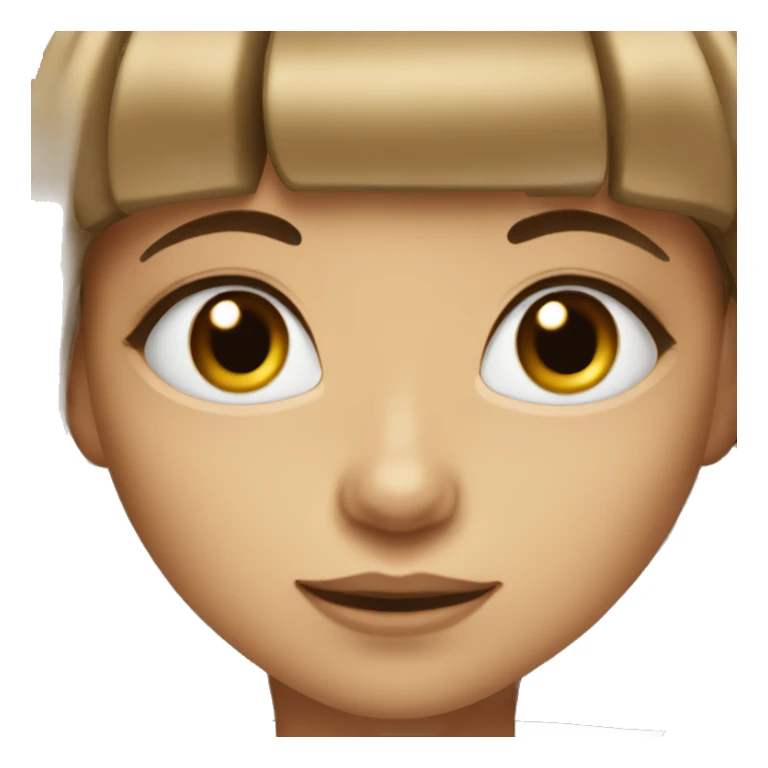 Saten girl with brown eyes and bangs sticker