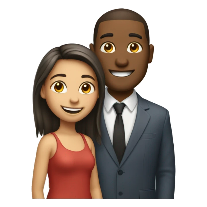 smiling girl with man calofornia  sticker