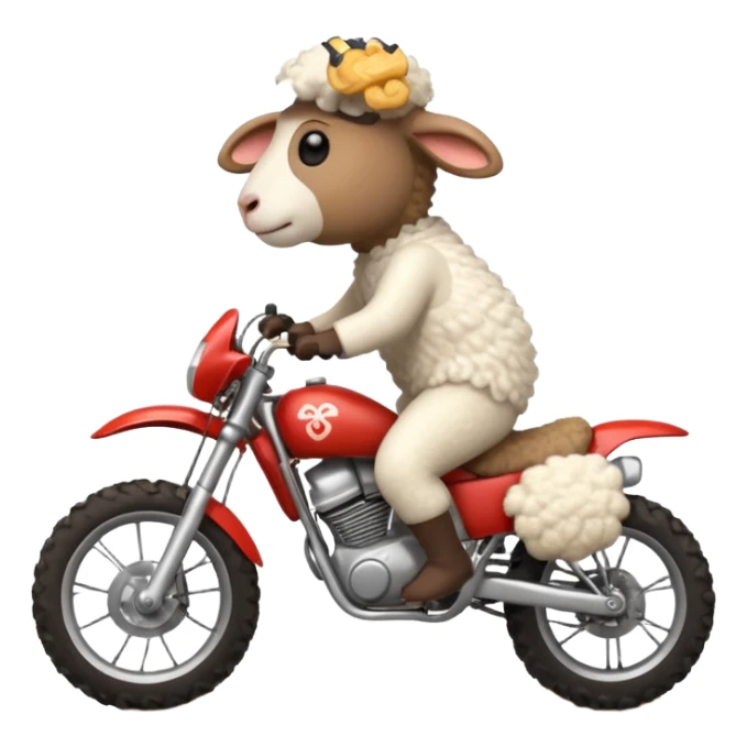 sheep on a dirt bike sticker