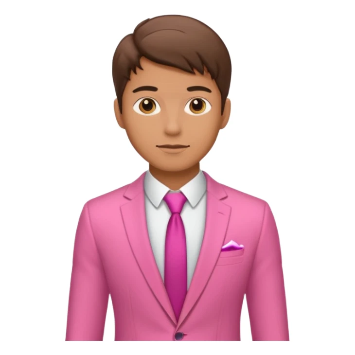 Young sexy man in pink suit sticker
