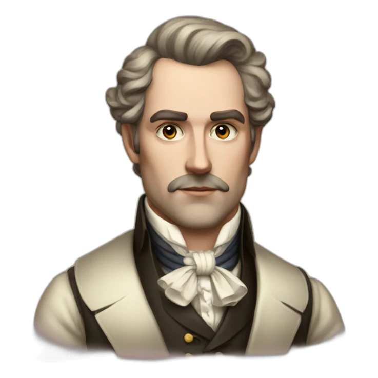 serious victorian aristocrat male sticker