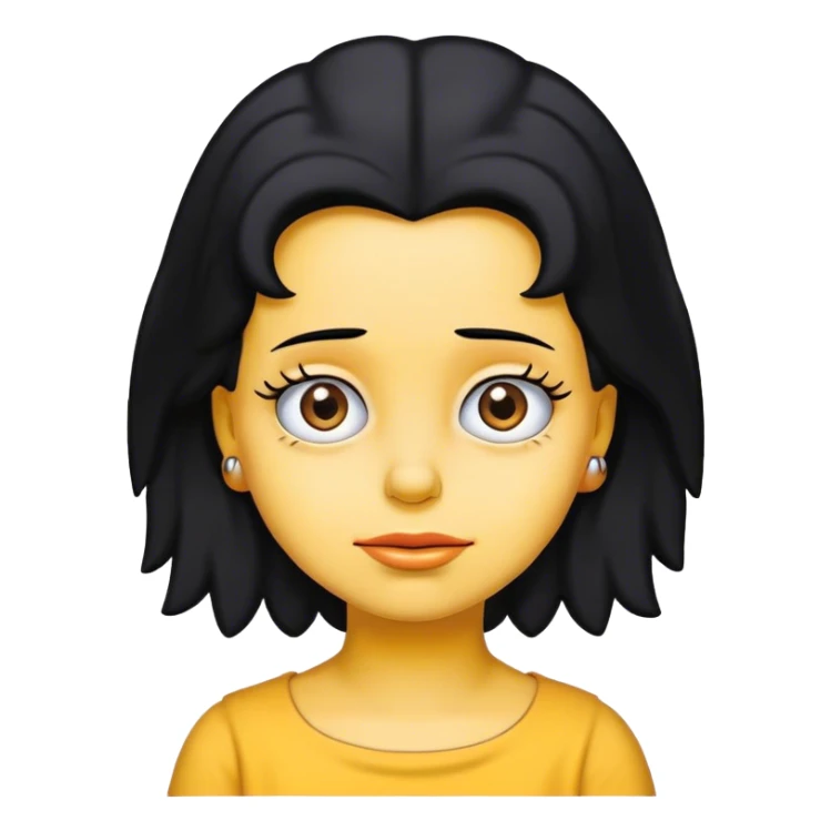 Lisa Simpson with black hair sticker