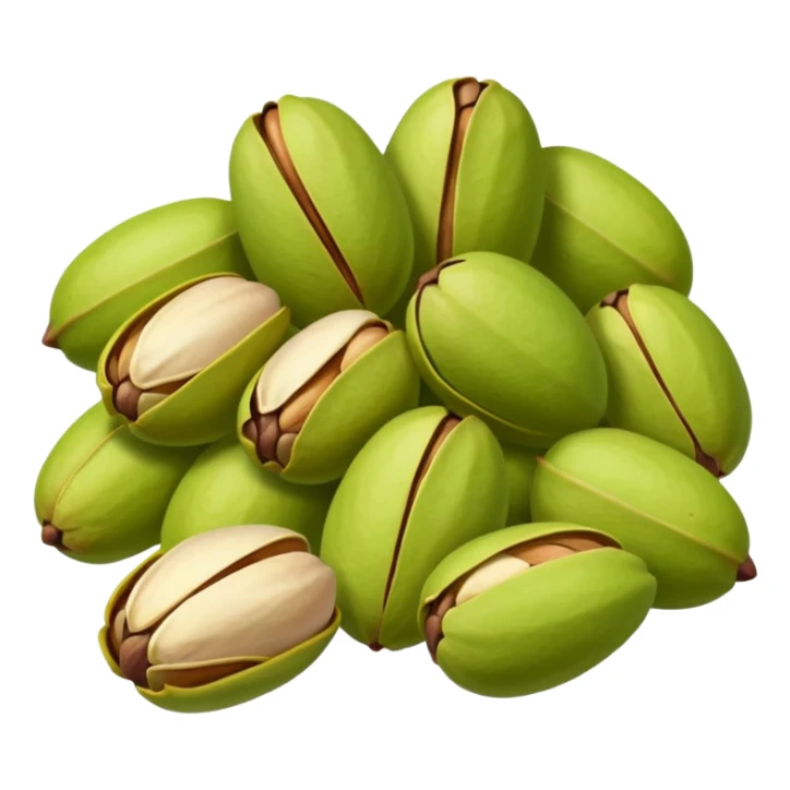 Heap of raw pistachio with shell, natural and organic, close-up view sticker