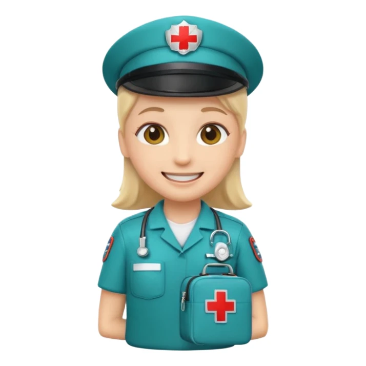 un emoji similar a este pero de un ambulanciero sticker