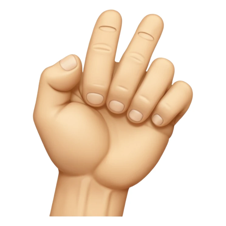 back of veiny fist rearview sticker