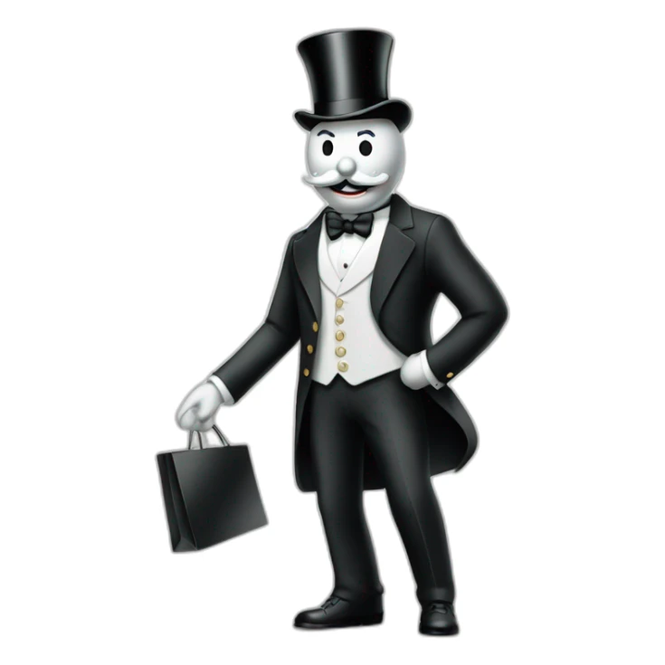 the monopoly man, but for taxes sticker