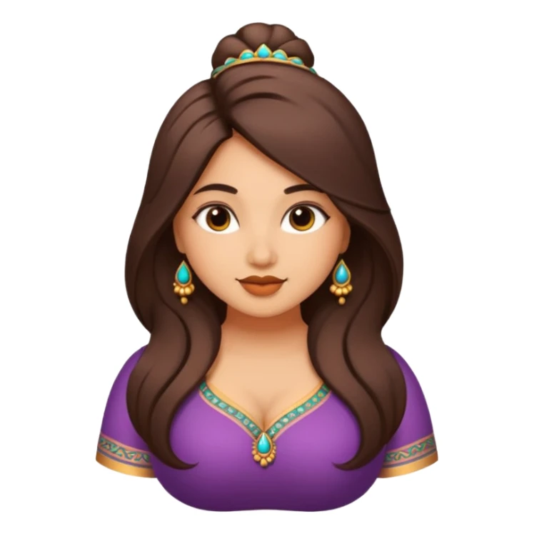 Indian curvy hair 25 years old girl sticker