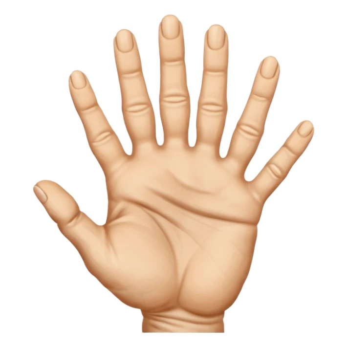 hand from the top with five fingers, make women and men hands sticker