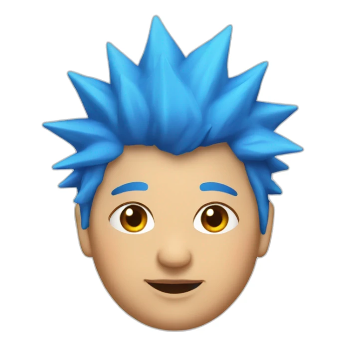Older fat lesbian Chilean very short spiky bright blue hair sticker
