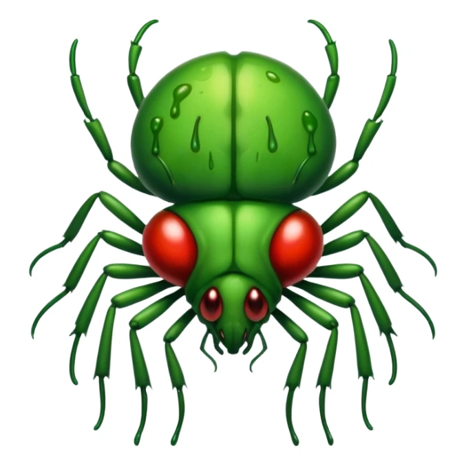 A green bloody bugger to be used an enemy fire in game play sticker