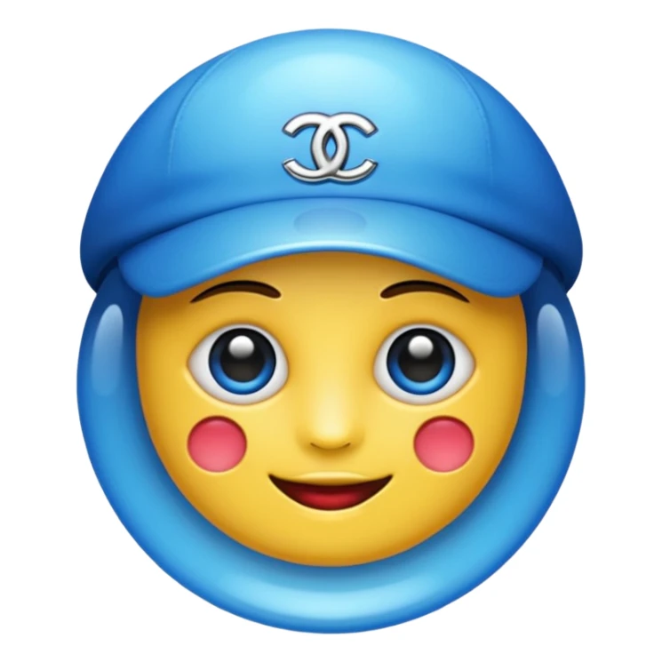 chanel emoji blue sticker