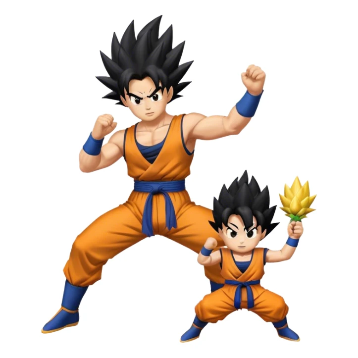 saiyan father and son kamehameha sticker