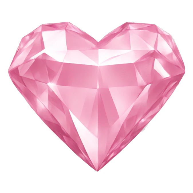 Diamond heart light pink  sticker