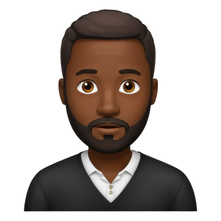 BLACK MAN WITH LOW CUT BEARD SAYING WHO CARES?! sticker