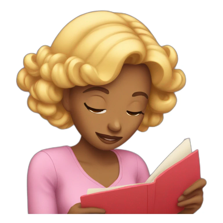 women reading love letter sticker