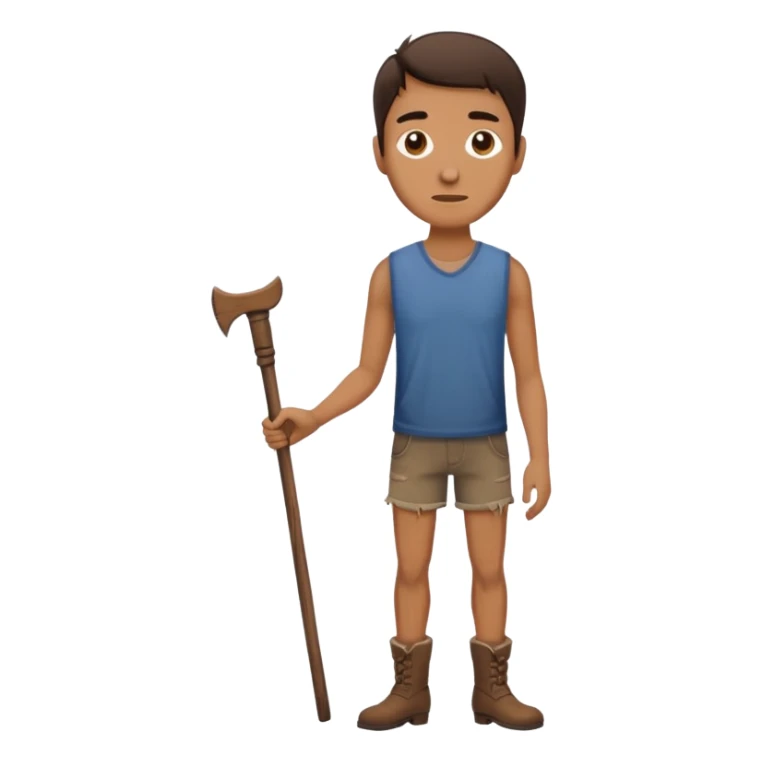 male wooden leg sticker