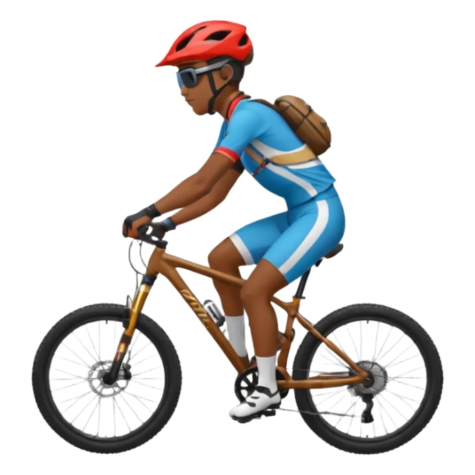 Bicicleta Mtb, ciclista montado, montaña sticker