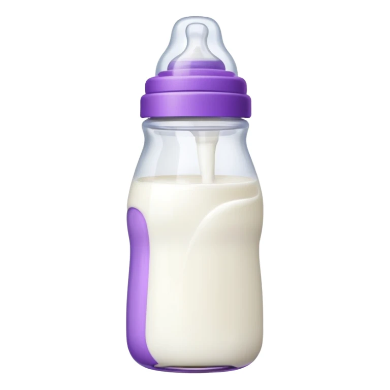 baby bottle white and purple sticker
