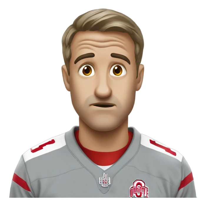 Ohio state fan anxious about the game outcome  sticker