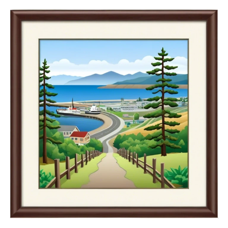 Port Angeles Washington town and walking trail sticker