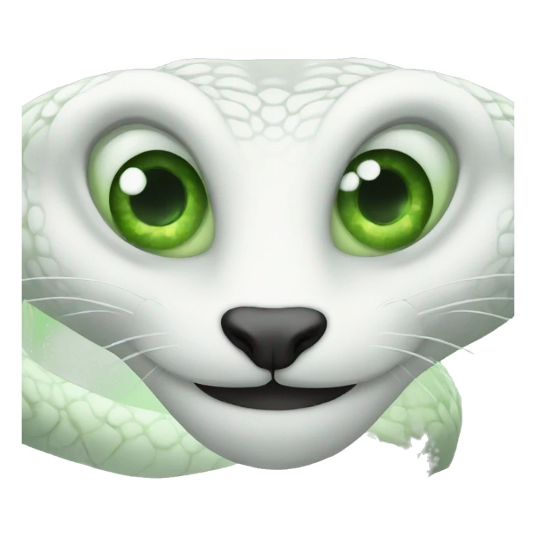White snake with green eyes sticker