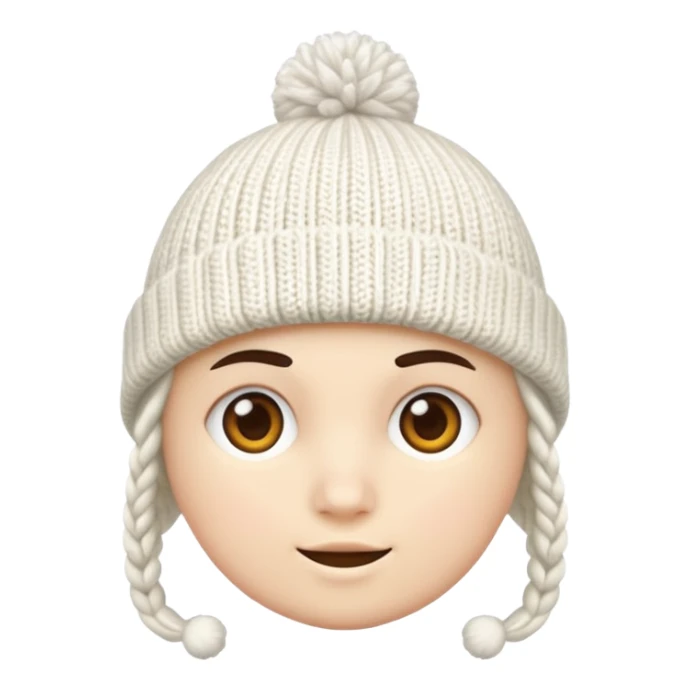 white knitted wool cap piece of clothing sticker