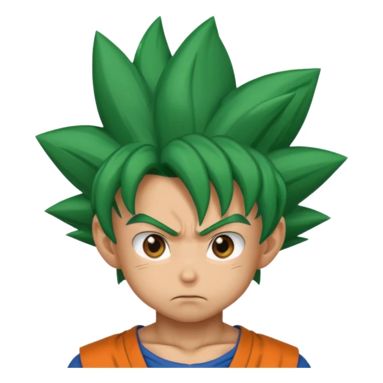 Son Goku with green hair sticker