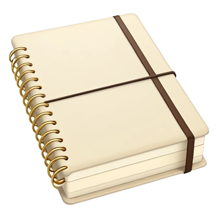 Ivory notebooks and planner stack cream and gold accents  sticker