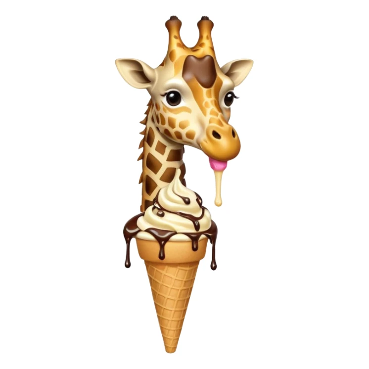 Giraffe with Ice Creams
Giraffe licking tall cone

 sticker