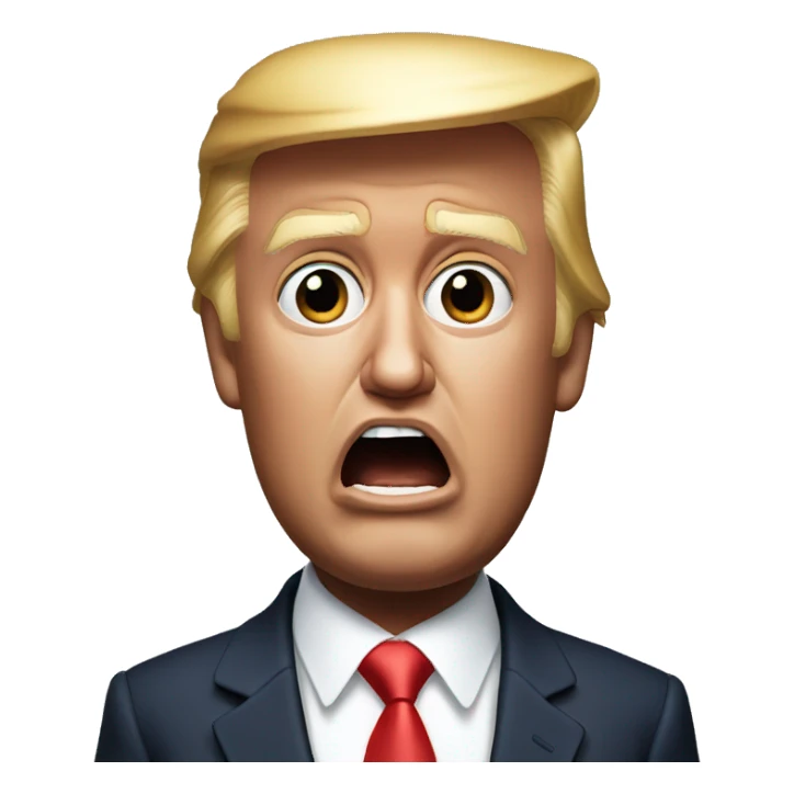 photorealistic shocked Donald Trump  sticker