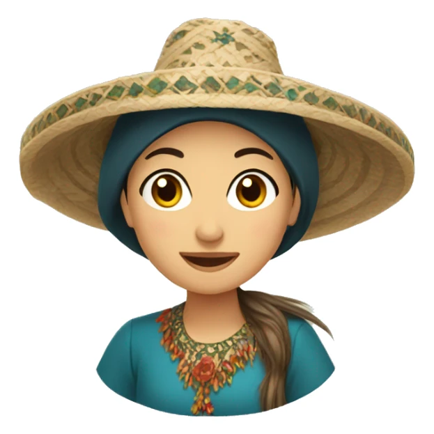 Uzbek women in traditional hat sticker