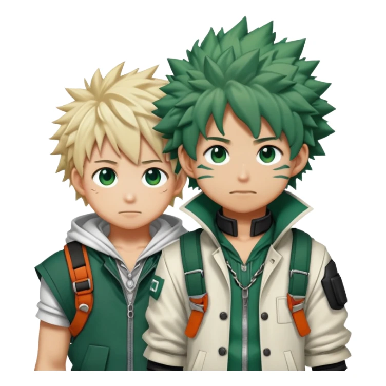 Bakugo and Deku from My Hero Academia together sticker