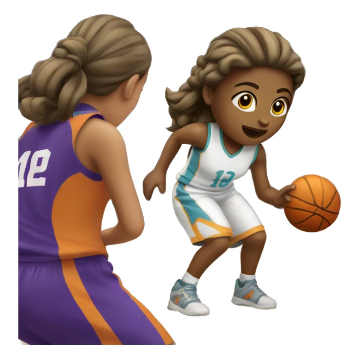 Girl shooting basketball  sticker