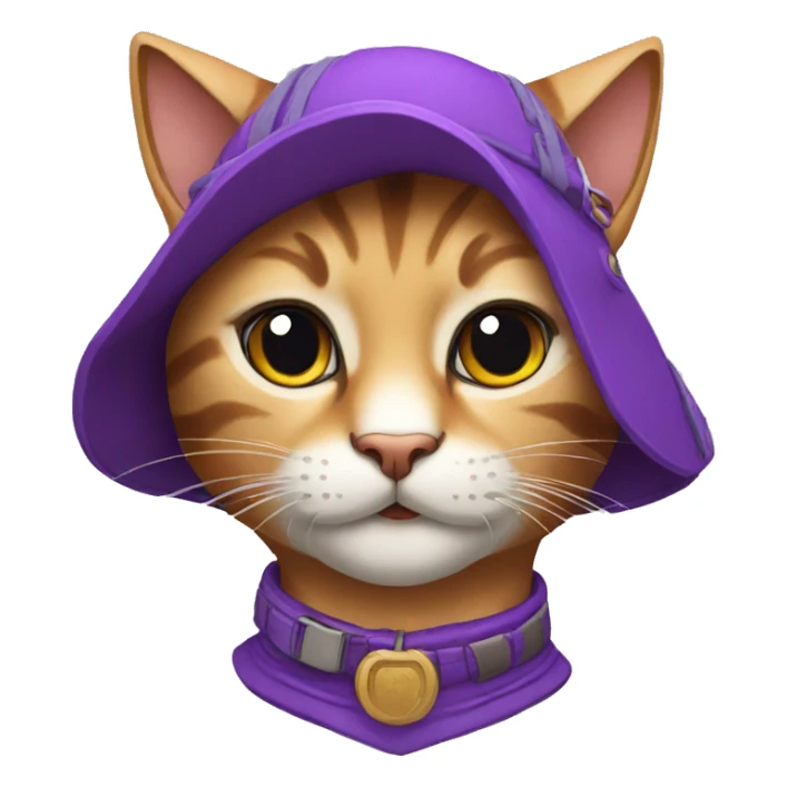 Cat Scout with neck purple sticker