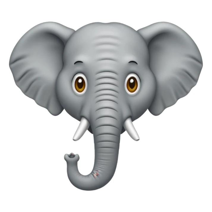 generate a confused elephant who is also in a state of panic sticker