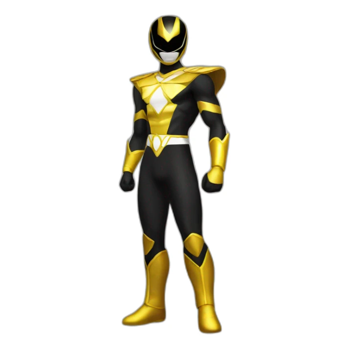 golden black power ranger full body sticker