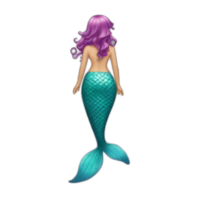 Mermaid half tail sticker