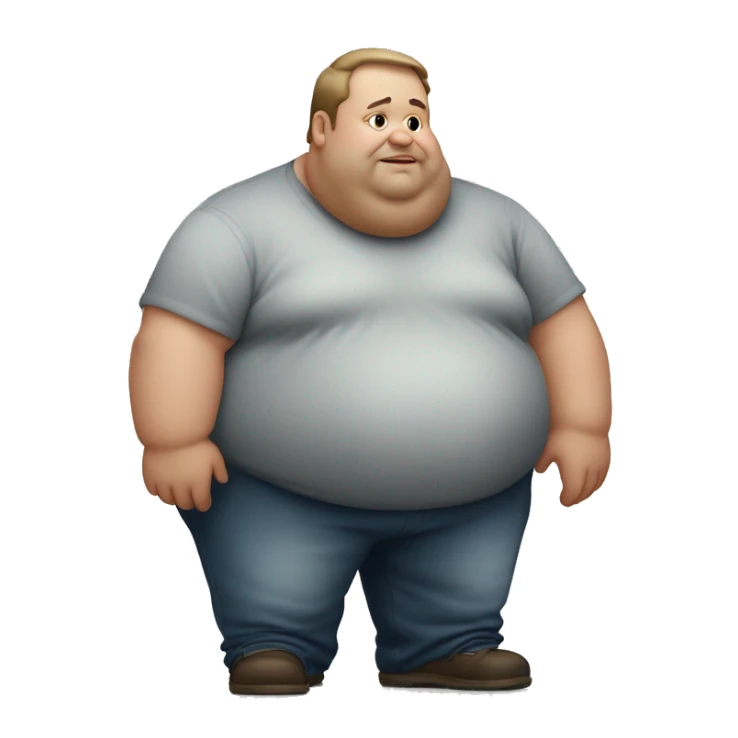 a very very very very very very very very very very obese man sticker