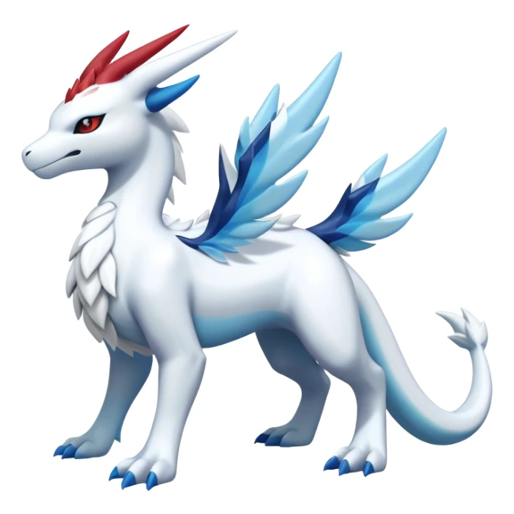 Kyurem-reshiram-Lugia-suicune-glaceon-hybrid, full body sticker