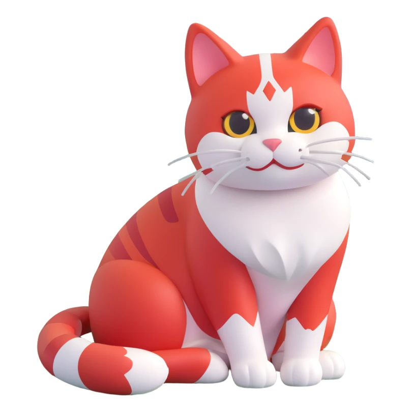adventurous and dynamic cat inspired by the Avalanche logo, red and white colors, with a mountain motif sticker