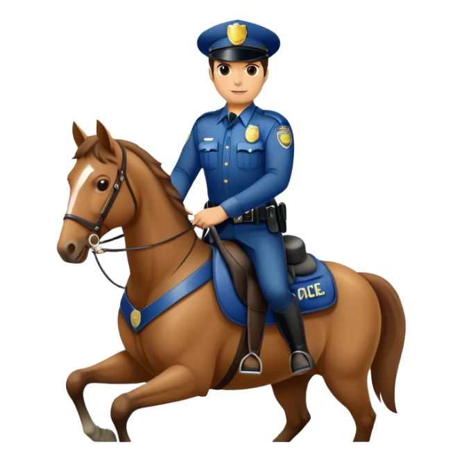police officer on the horse  sticker
