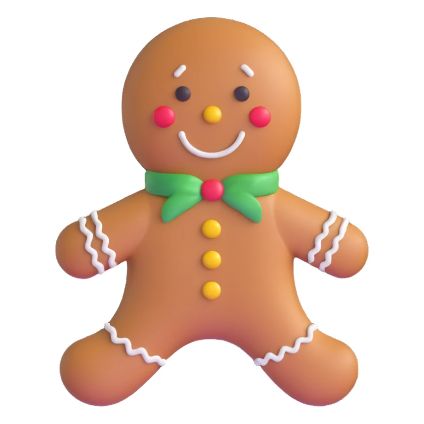 gingerbread man sticker